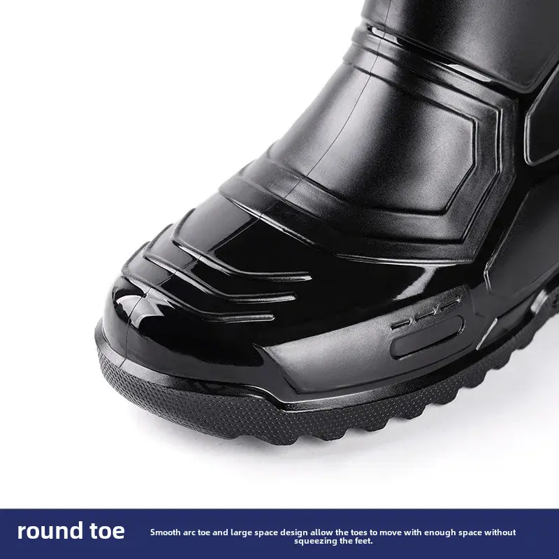 Men's Women's Barrel Water Shoes Adult Bottom Warm Waterproof Boots Cropped Student Rubber Shoes Motorcycle Equipment Parts