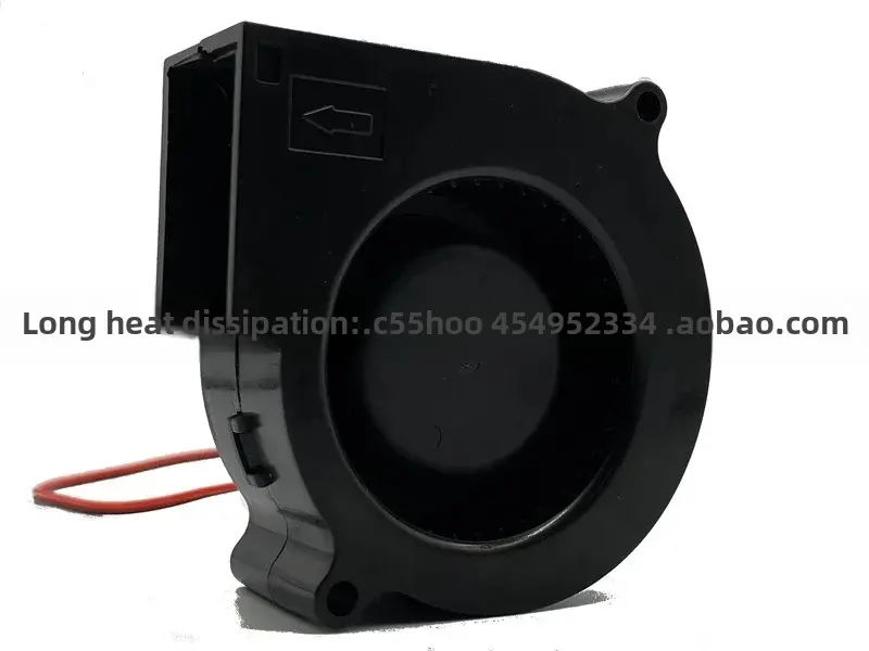 New Large Wind Fan 7CM Drum Fan 7530 12V 24V Mask Machine Centrifugal Humidifier Fan Cooling and Heating Air Circulation System 