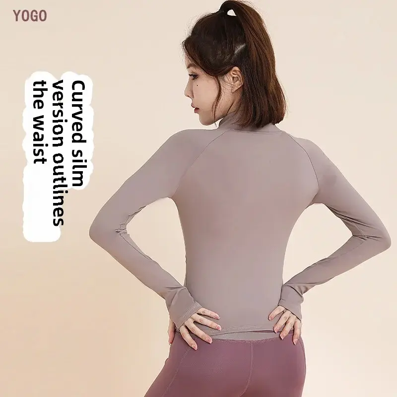 Women's Yoga Suit 2025 New Style Pullover Training Fitness Top Morning Running Quick Dry Sport Color Block Long Sleeve Jacket