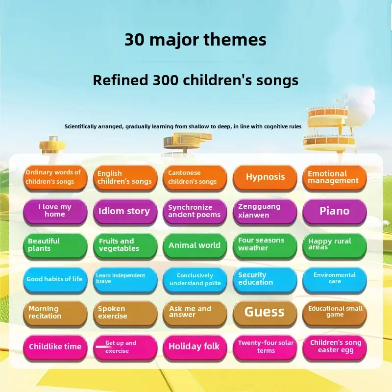 Wisdom Fish Sings Children's Songs 300 Pieces For 2-11 Years Old Early Education Intelligence Enhancement Audio Book
