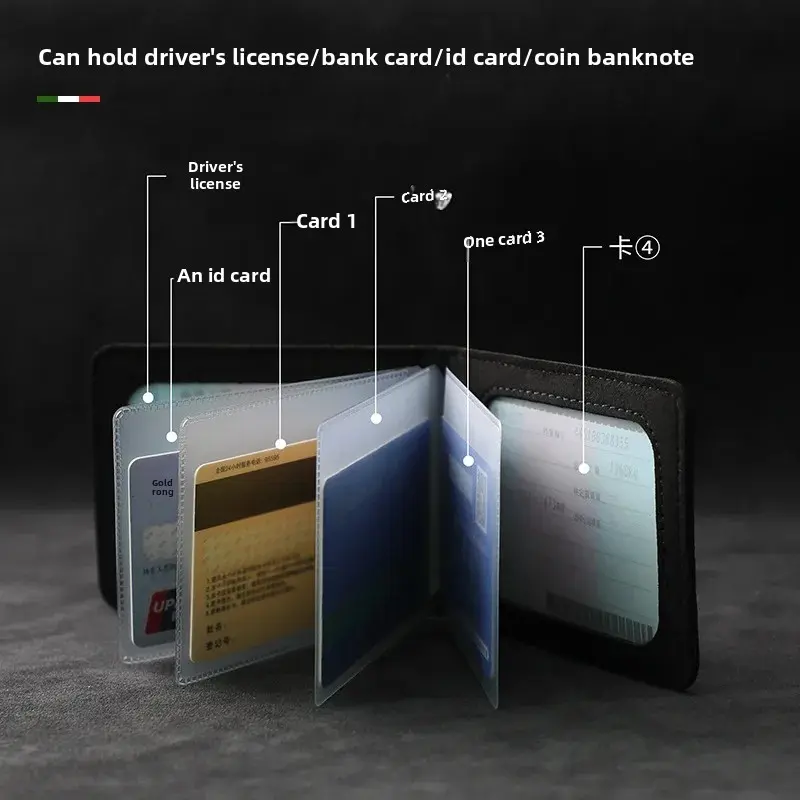 Jeep Leather Driving License Cover Two-in-one License Registration Document Holder Driver Photo Card Wallet