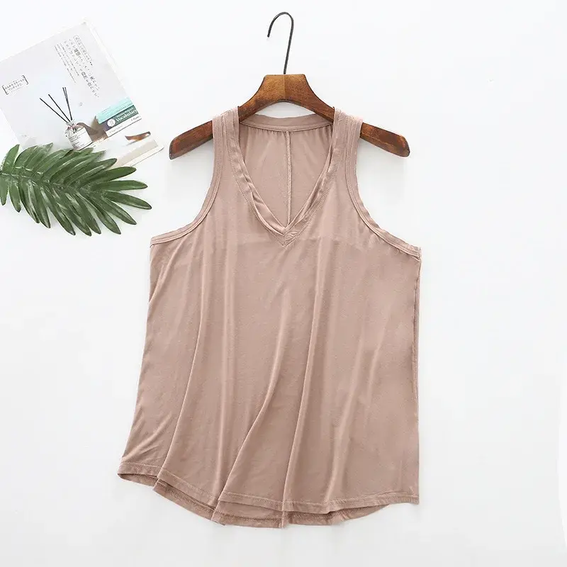 Loose plus Size Modal Women's Tank Top Base Shirt Spring Summer New Style Big Code Vest Female Strap Vest plus Size Tank Top