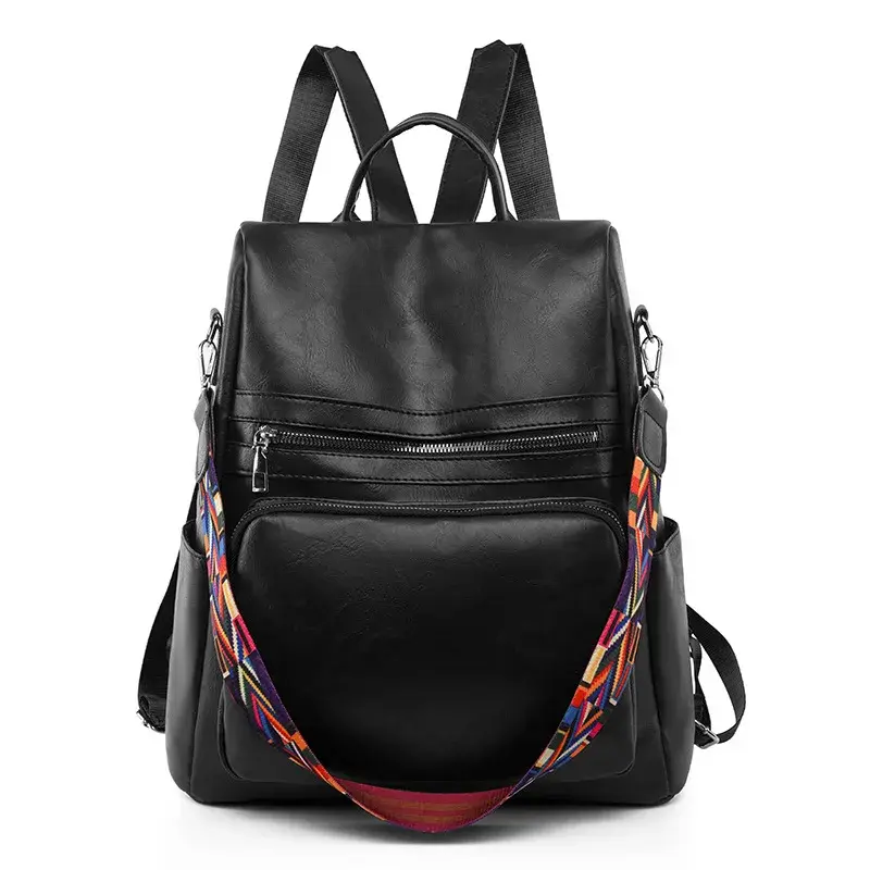 Hot Sale Of The Season New PU Leather Ladies Anti-Theft Dual Shoulder Bag Fashionable Minimalist Soft Leather Travel Dual-Purpos