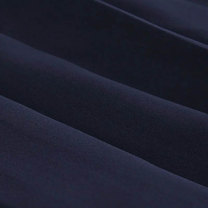 Spring Hot Sale Of The Season Women's Basic JK Uniform Skirt A- Line Elastic Waist Dark Blue Pleated Skirt College Style Half-le