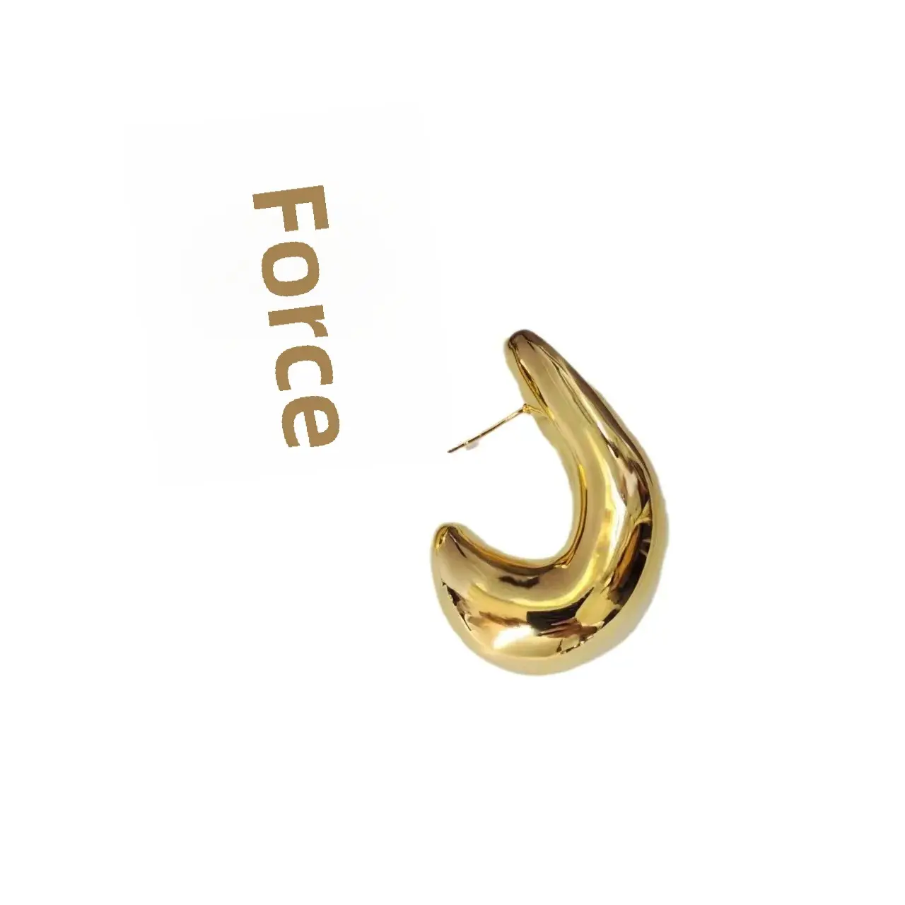 Vintage Copper-Plated Gold French Style Elegant Fashionable Design Sensibility Unique Women's Earrings