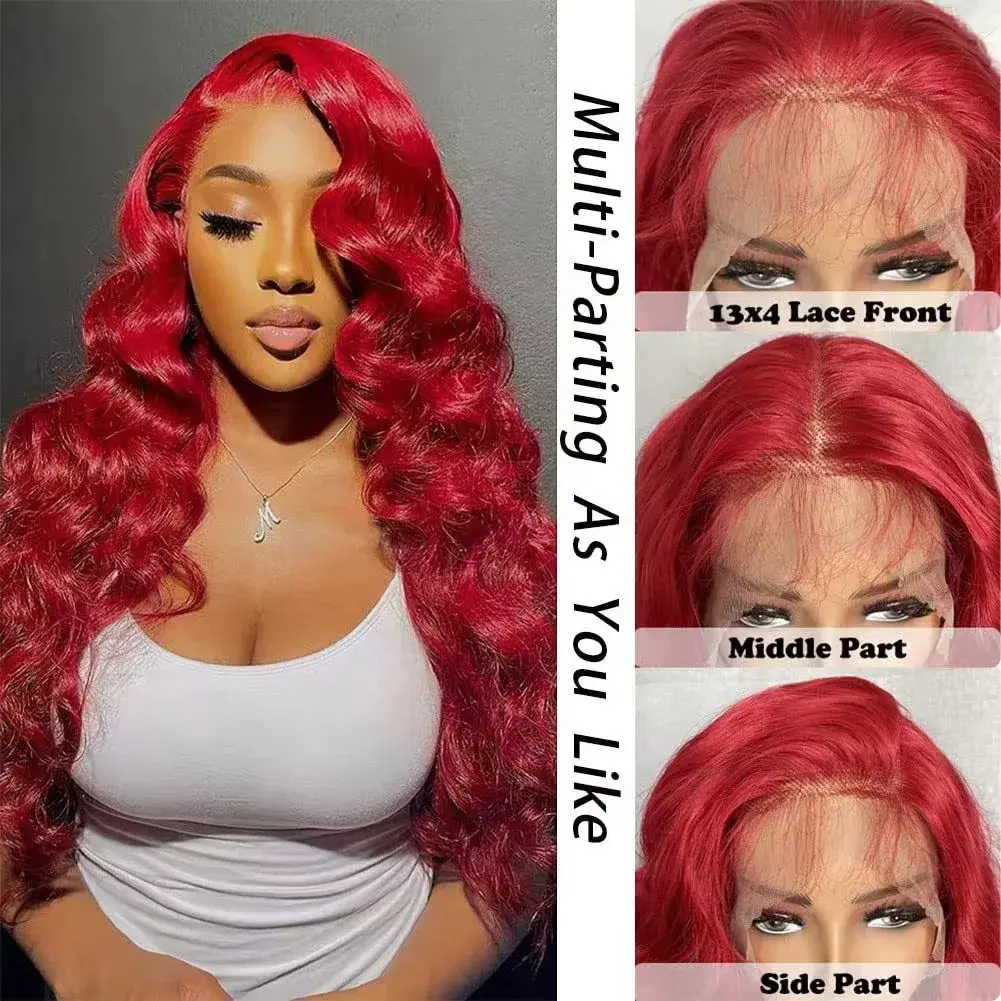Red Long Curly Lace Front Wig New Arrival Wave Shampooing Wig Fast Selling Hot Stock Pre-shipped Lace Frontal Wig