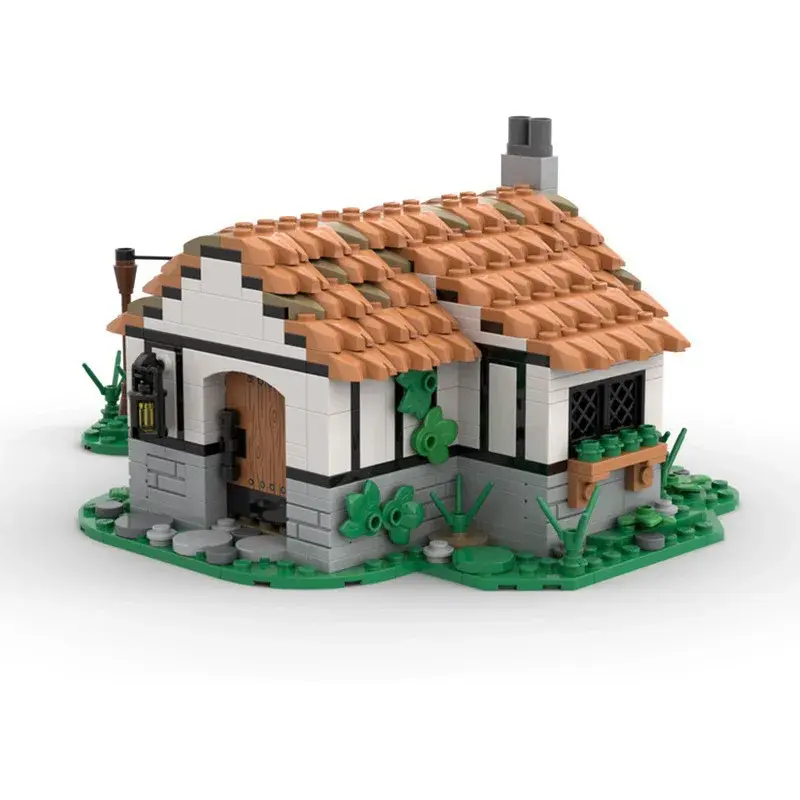 Compatible Lego Moc-120724 Domestic Small Medieval House Castle Assembly Toy Blocks Interconnecting Blocks For Children Gift