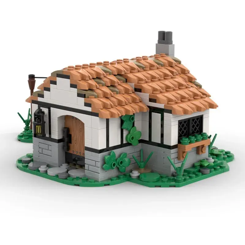 Compatible Lego Moc-120724 Domestic Small Medieval House Castle Assembly Toy Blocks Interconnecting Blocks For Children Gift