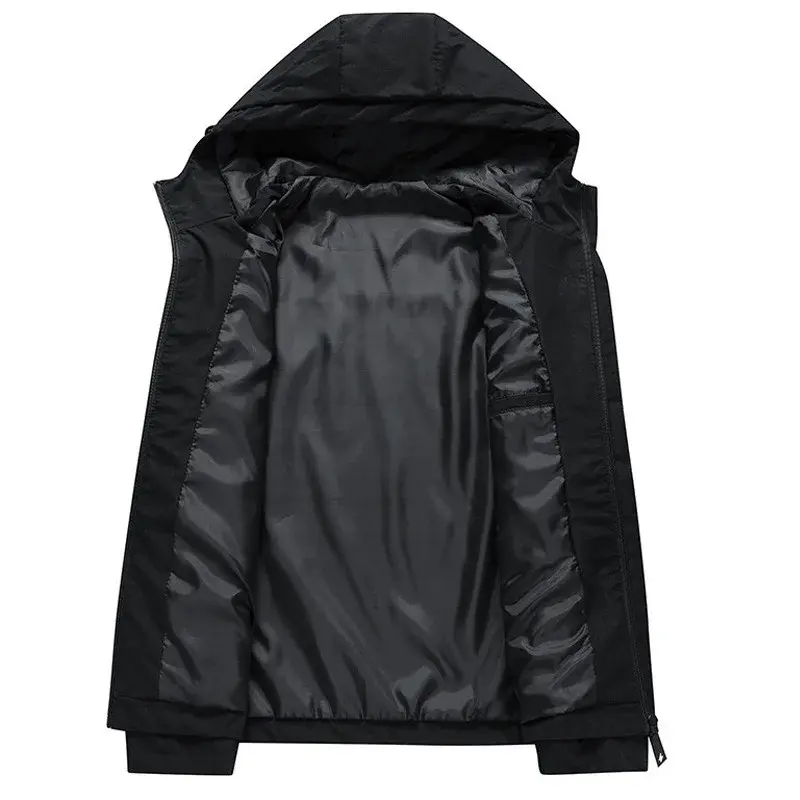 Trendy Men's Workwear Jacket New Style Spring Autumn Korean Version Versatile Top Casual Hooded Jacket Machine Embroidery
