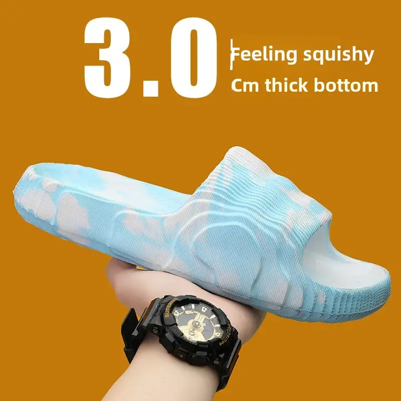 Casual Camouflage Thick Bottom Beach Men's Slippers Home Fashion Cross-border Coconut Male Slippers Slip-on Sandals