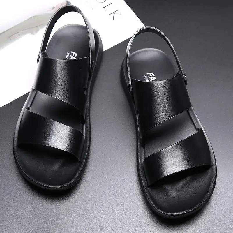 2024 New Style Men's Slippers Casual Business Outdoor Use Dual Purpose Beach Shoes Direct Manufacturer Offering Free Shipping
