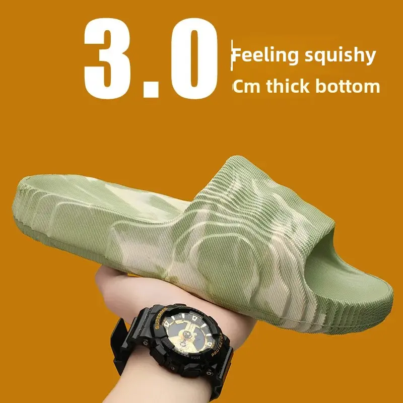 Casual Camouflage Thick Bottom Beach Men's Slippers Home Fashion Cross-border Coconut Male Slippers Slip-on Sandals