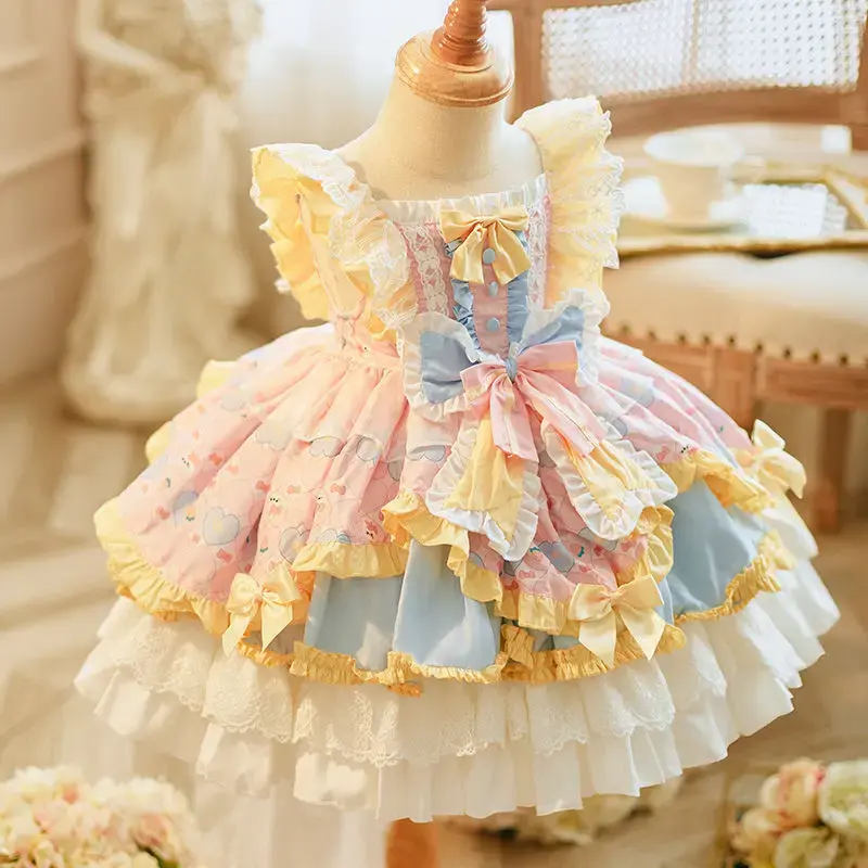 Stylish Children's Princess Dress For Girls Loftita Birthday Gown Baby Performance Outfit Kids Puffy Dress Casual Wear