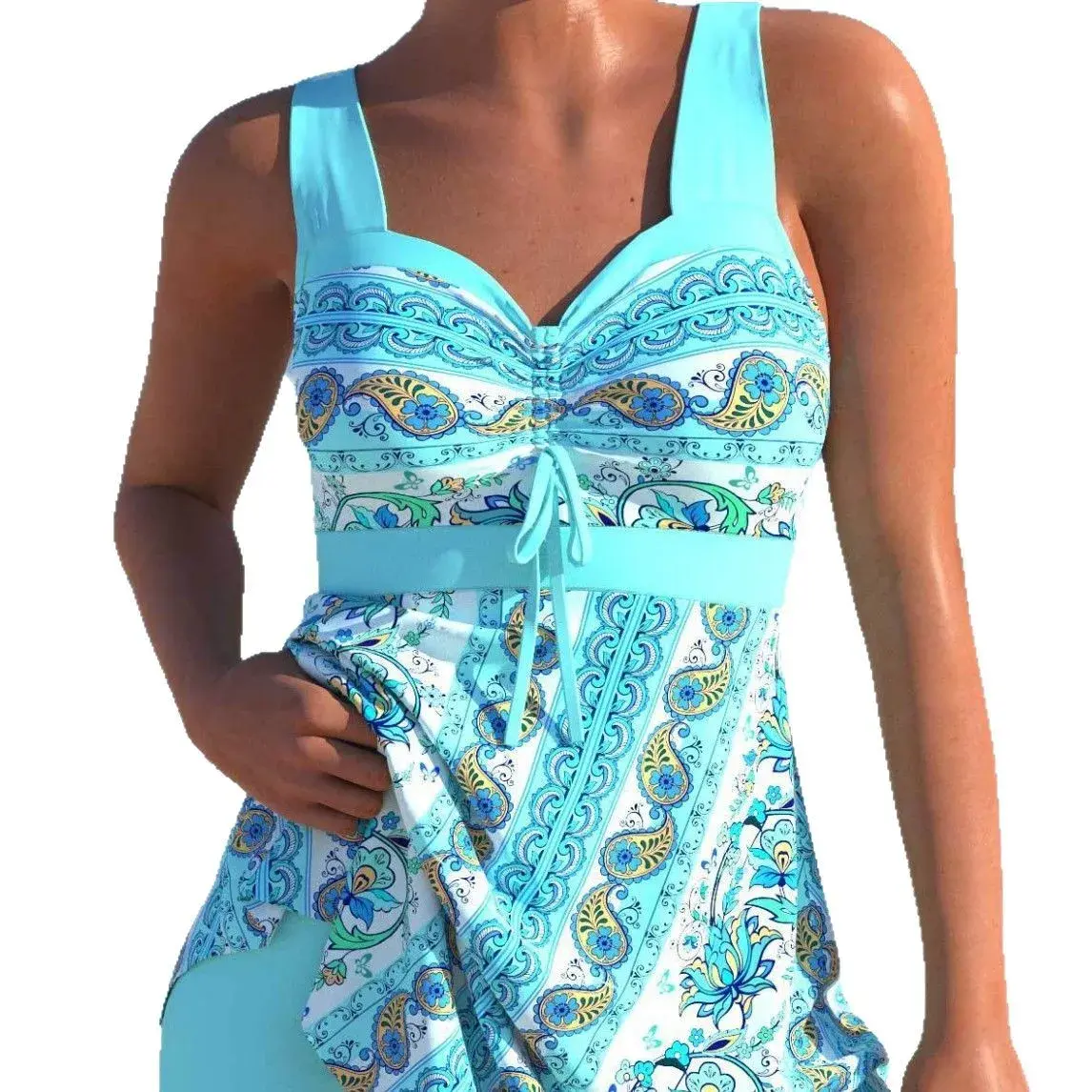 New 2025 Sexy Backless Bikini Shorts Quick Dry Women's Skirt Style Swimsuit Cross Border plus Size Swimwear Female Swimwear