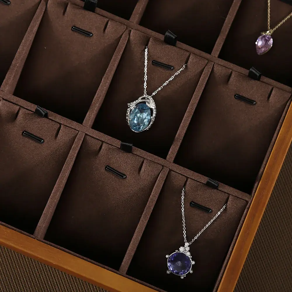 Wooden Vintage Jewelry Box Chinese Style Ring Necklace Bracelet Storage Case Glossy Finish Jewelry Display Box For Home Organiza
