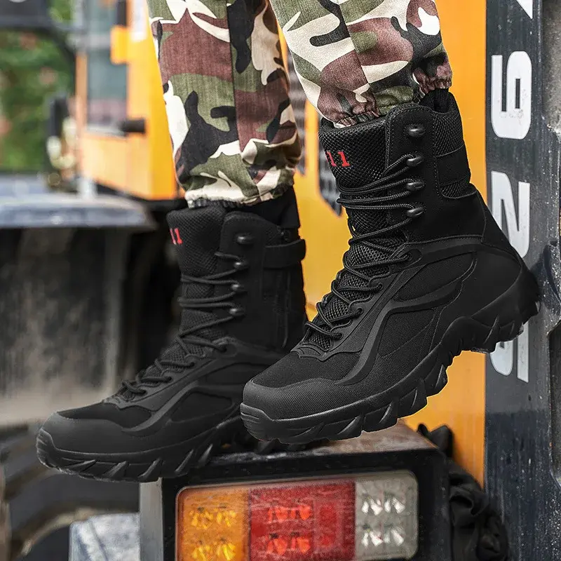 Large Size High Top Breathable Military Boots Men's Outdoor Mountain Climbing Women's Tactical Operation Boots Desert Workwear S