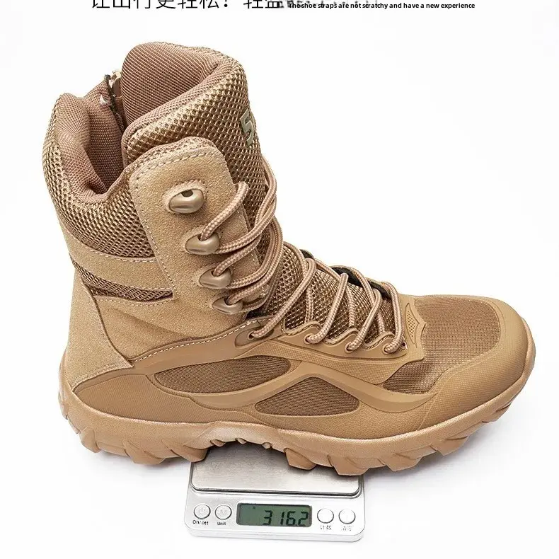 Large Size High Top Breathable Military Boots Men's Outdoor Mountain Climbing Women's Tactical Operation Boots Desert Workwear S