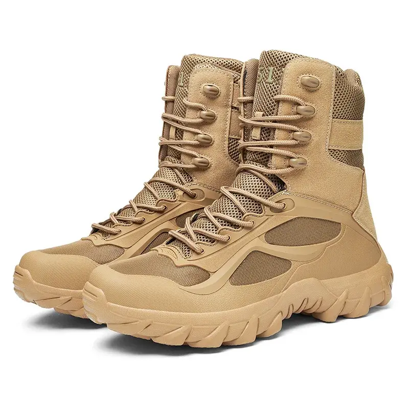 Large Size High Top Breathable Military Boots Men's Outdoor Mountain Climbing Women's Tactical Operation Boots Desert Workwear S