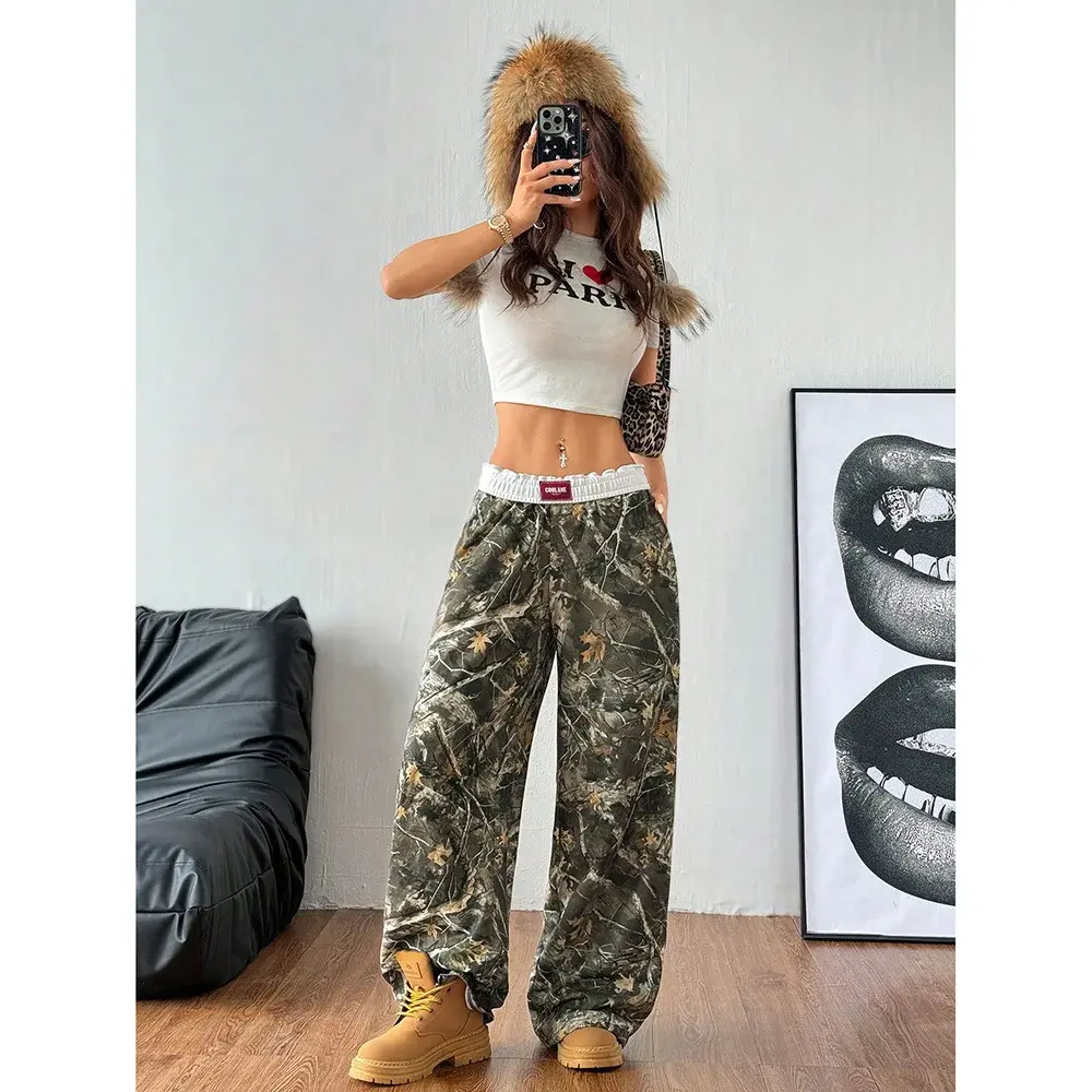 High Waist Casual Pants Long Loose Leggings Slimming Floor-Length Women's Fashion Spring Autumn New Style Hot Girl Trousers