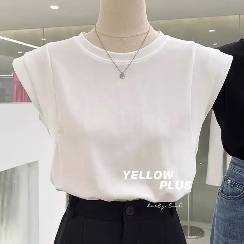 Ultra-Hand Feel Modal Cotton Women's High-End European Style Sleeveless T-Shirt Slimming Loose Guangzhou Thirteenth Factory Top