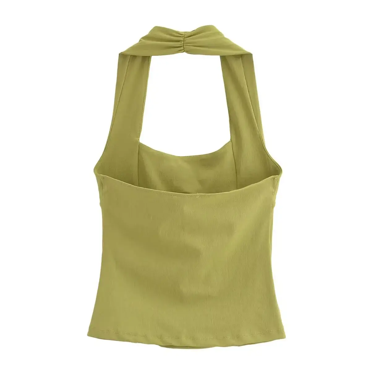 SAW Fast-Selling Independent Station Fashionable Sexy Halter Neck Open-Back Casual Tank Top Polyester Blend Fabric 3644320