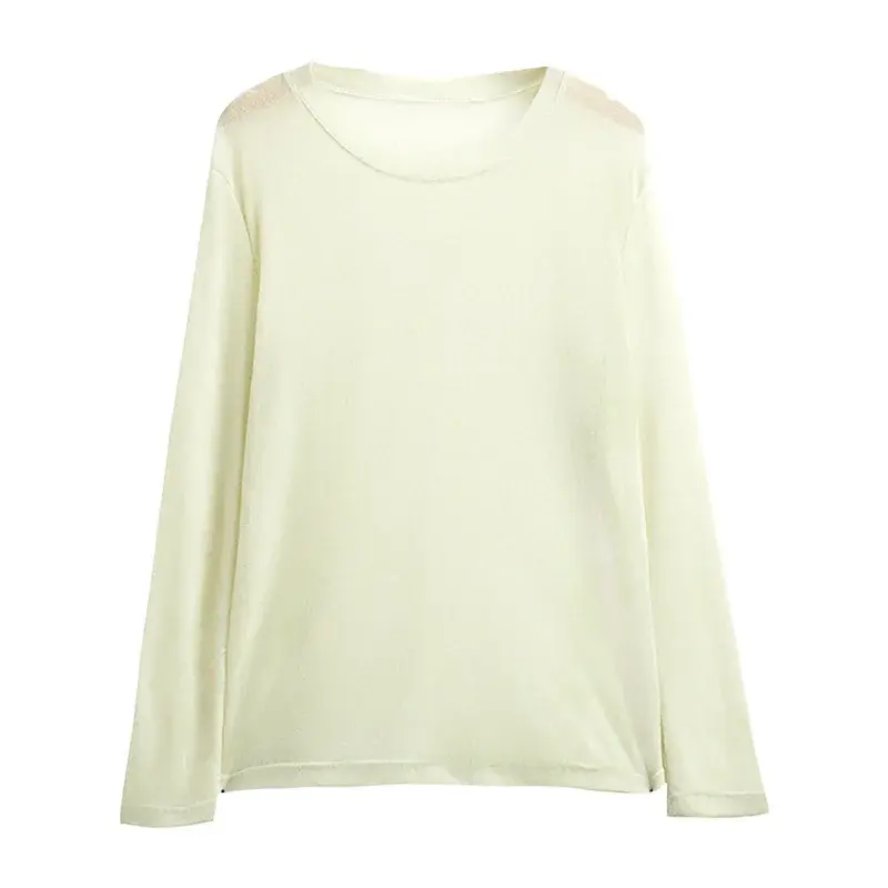 Loose Long Sleeve Crew Neck Sun Protection Shirt Women Summer New Style Korean Loose Casual round Neck Lazy Style Air Conditione