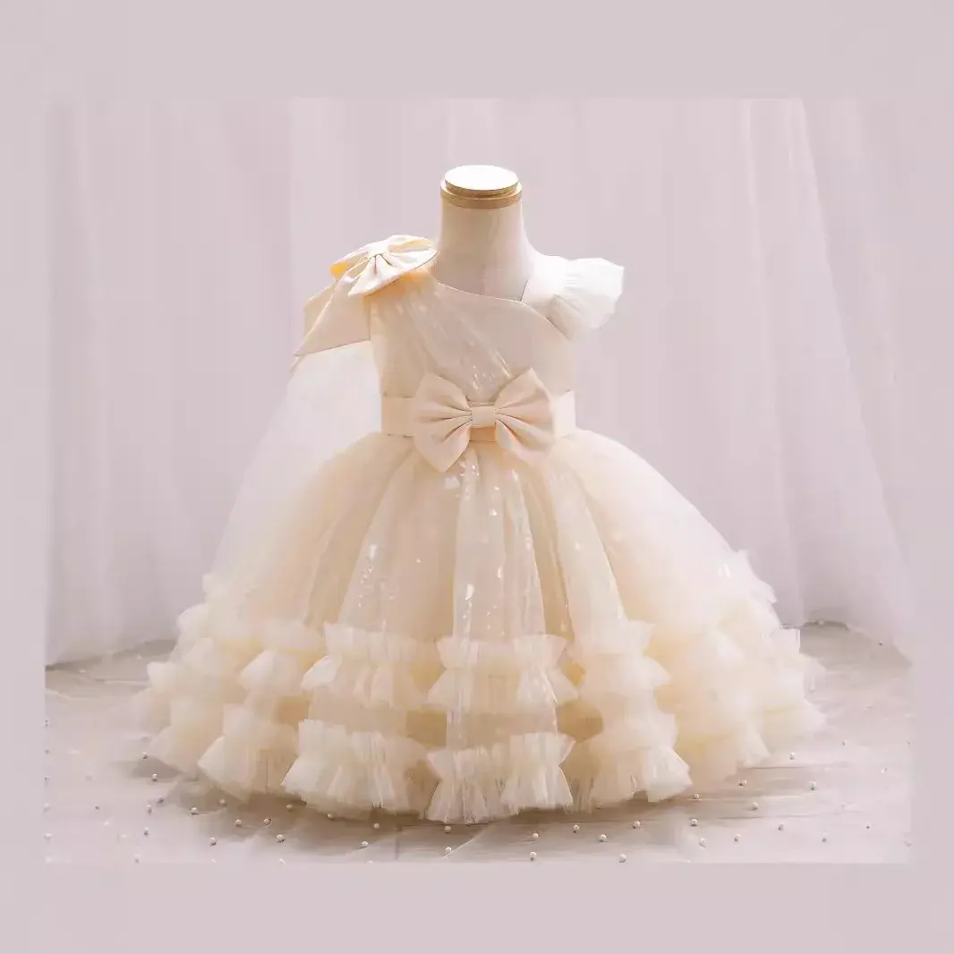 Princess Dress For Girls Niche Design Sensibility Dress Performance Outfit For Children's Day Hostess Costume Casual Wear