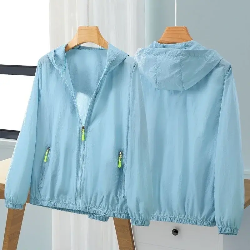 Women's Casual Lightweight Breathable UV Protection Jacket Summer Thin Polyester Full Sleeve Outerwear Fashionable Top