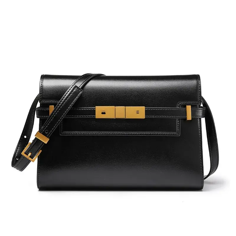 Vintage High-end Feel Leather Hanging Bag Women's Underarm Mailer Crocodile Pattern Manhattan Style Shoulder Bag