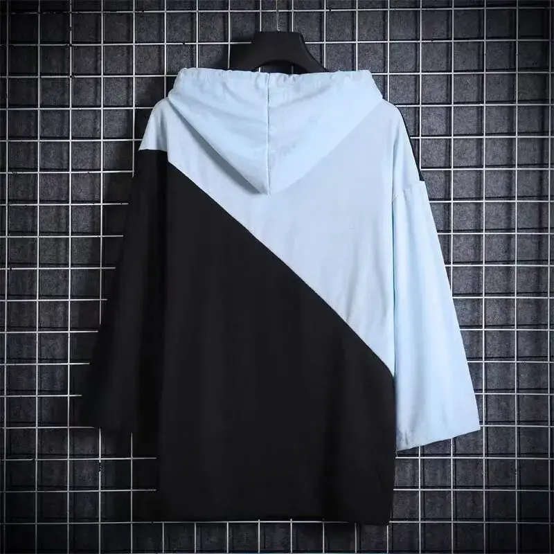 Summer Casual Loose Men's Hoodie Seven-Five Sleeve T-Shirt Bat-Wing Short-Sleeve Korean Style Cartoon Print Streetwear