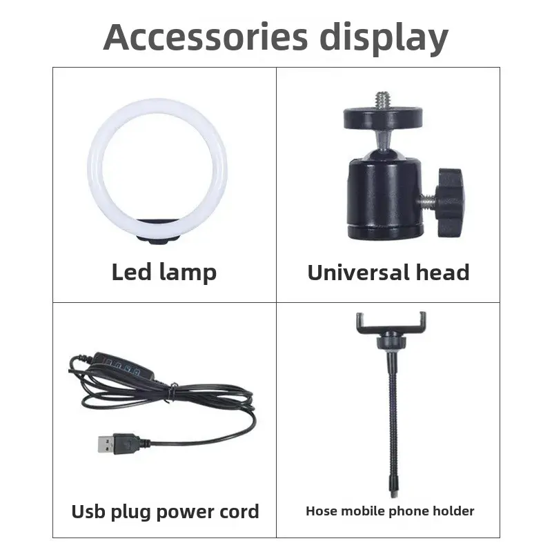Desktop Ring Light round Shape Outdoor Live Mobile Photography Beauty Face Slimming Circular Fill Light Flash Lamp