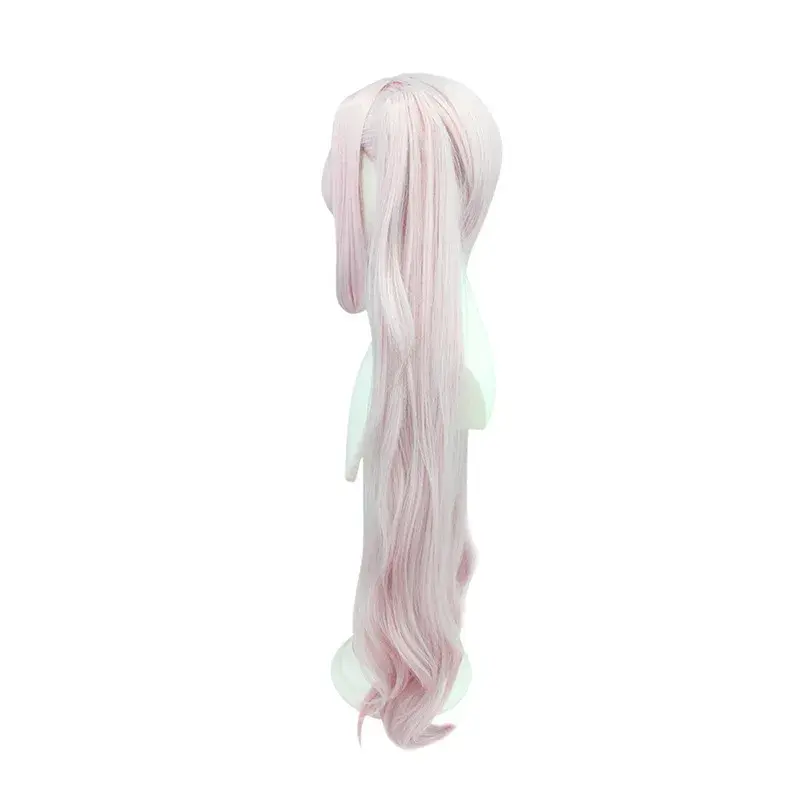 Nikke Winning Women's Alice Cosplay Wig Light Pink Tigre Mouth Clip Double Tail Wig Anime True Show Mechanism Hair Suit