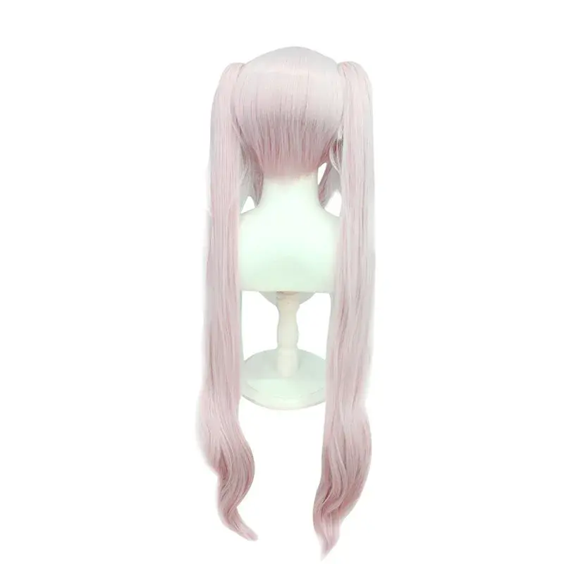 Nikke Winning Women's Alice Cosplay Wig Light Pink Tigre Mouth Clip Double Tail Wig Anime True Show Mechanism Hair Suit
