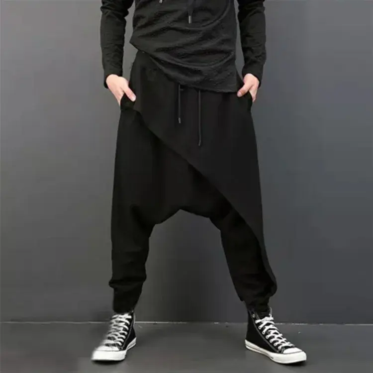 Casual Men's Pants Loose Fit Harajuku Style Spring Season Cross-border Stocking Slimming Harem Pants Suspenders
