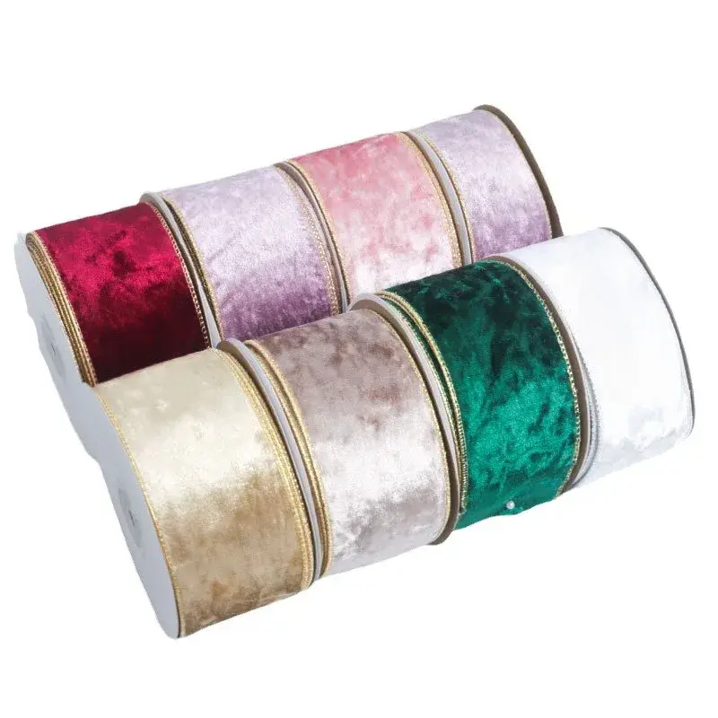 Wholesale Christmas Tree Decoration Ribbon Iron Silk Gold Edge Swan Flannelette Home Decor Miniature Models Cross-Border Bestsel
