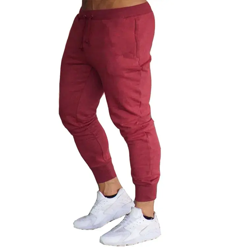 Spring Autumn Thin Pure Color Gym Fitness Men's Casual Loose Fit Running Trousers Comfortable Breathable Sports Pants