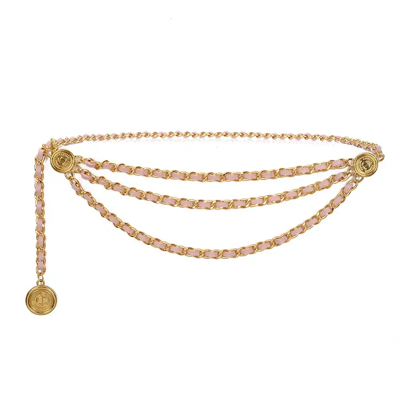 Fashionable Metal Fringed Chain Belly Chain Vintage Pendant Decorative Thin Belt For Women Wholesale Body Jewelry Accessories