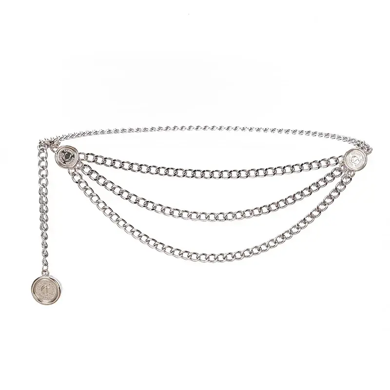Fashionable Metal Fringed Chain Belly Chain Vintage Pendant Decorative Thin Belt For Women Wholesale Body Jewelry Accessories