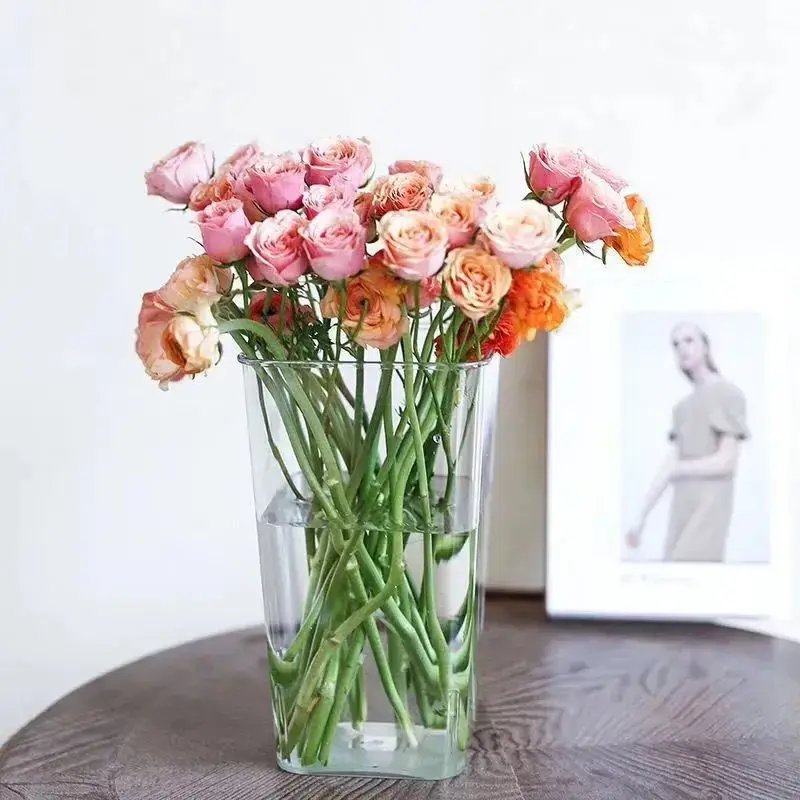 Acrylic Transparent Flower Pot Bulk Wholesale Flower Arrangement Packaging Paper Storage Flower Shop Fresh Floral Bouquet
