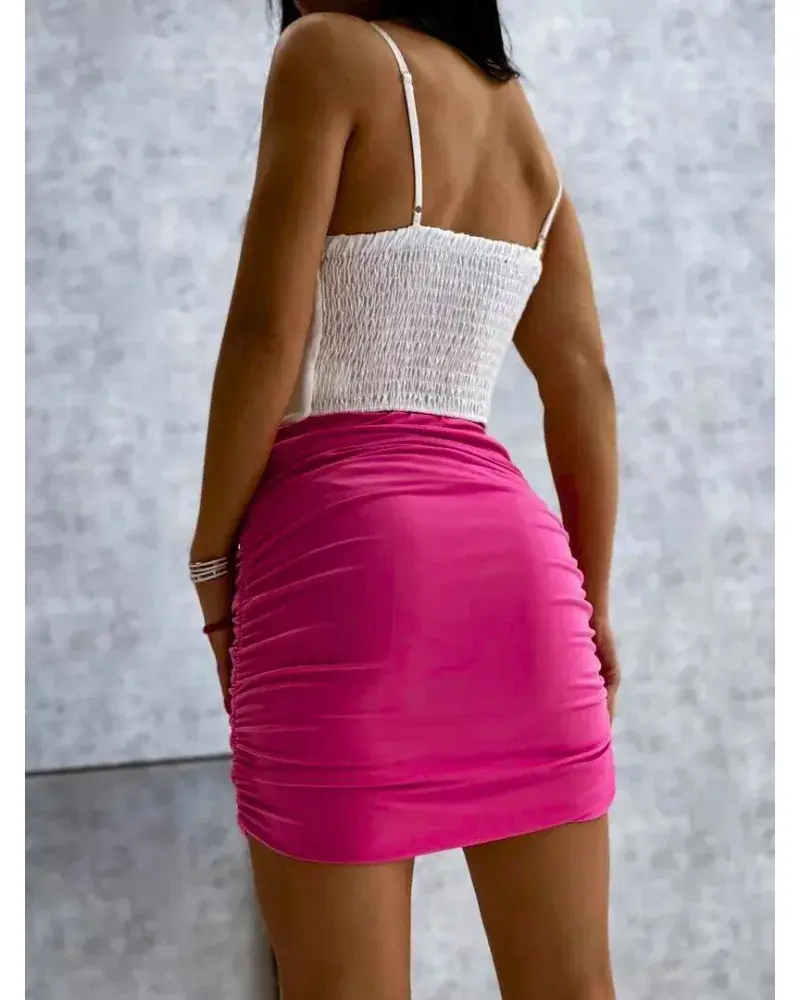 Ebay Amazon Independent Station Hot Selling Sexy Mini Dress Bodycon Skirt Slimming Effect Seamless Design Versatile Fashion