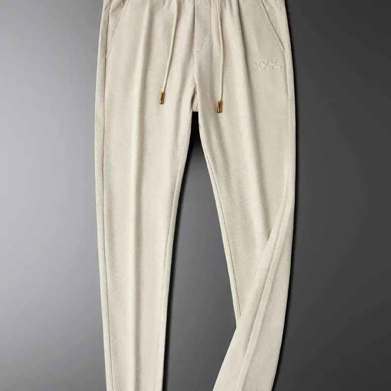 Spring Autumn Versatile Fashionable 3D Twill Casual Pants Men's New Style Slim Fit Sports Pants Smooths Your Silhouette Straight
