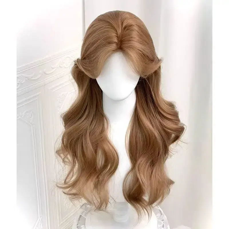 Korean Style Long Curl Wig Full Head Cover Precision Big Wave Wig Popular Daily Lolita Wig New Model Artificial Fiber