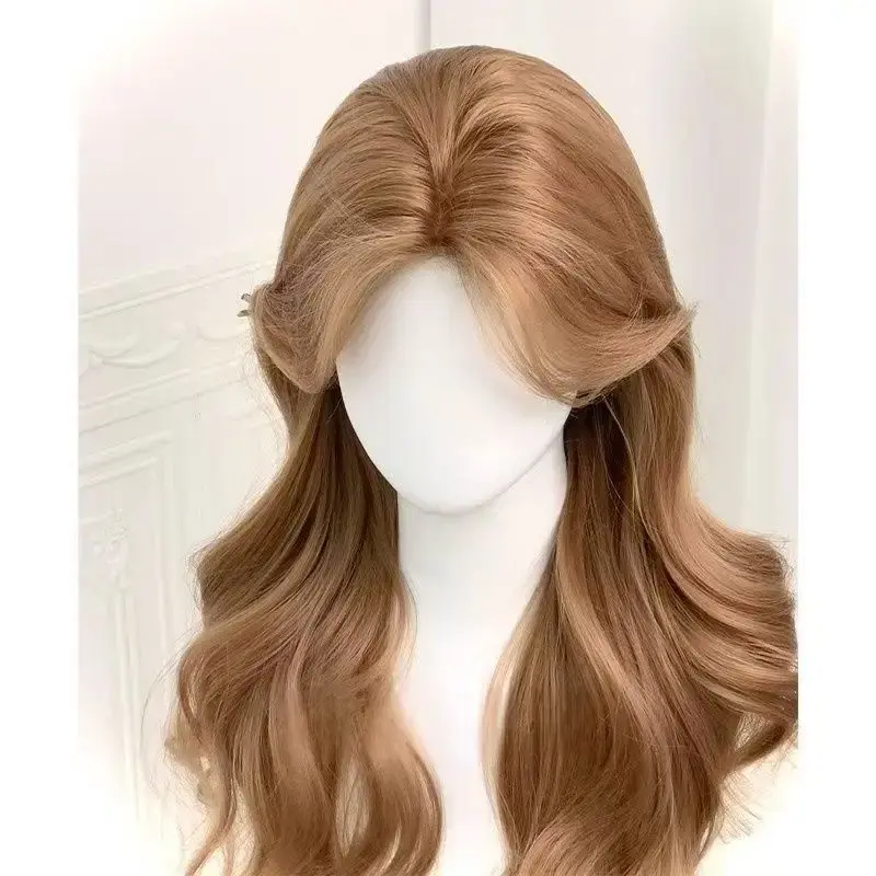 Korean Style Long Curl Wig Full Head Cover Precision Big Wave Wig Popular Daily Lolita Wig New Model Artificial Fiber