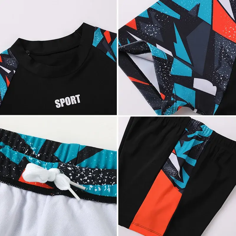 2024 New Children's Swimsuit Boys Swim Trunks Youth Separate Bathing Suit For Middle Large Kids Swimming Clothes