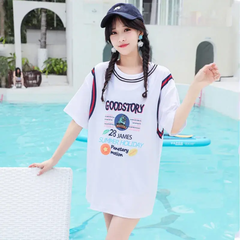 Plus Size Women's Conservative Bikini Set Three Pieces for Beach Vacation Hot Springs Slimming Belly Cover up from Mainland Chin