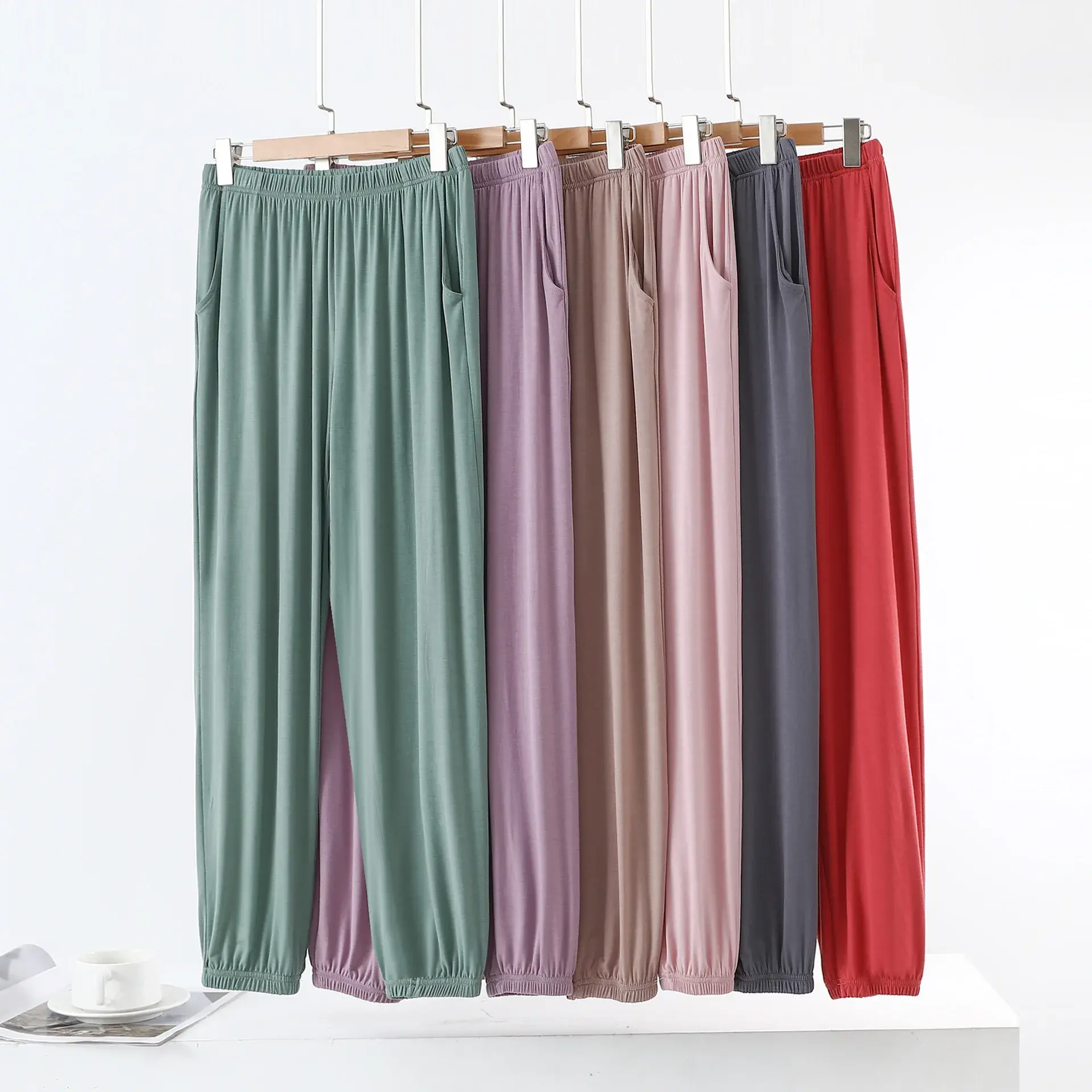 Loose Modal Sleep Pants Women Summer Large Size Casual Long Pants Home Clothes Thin Anti-Mosquito Air Conditioning Pants