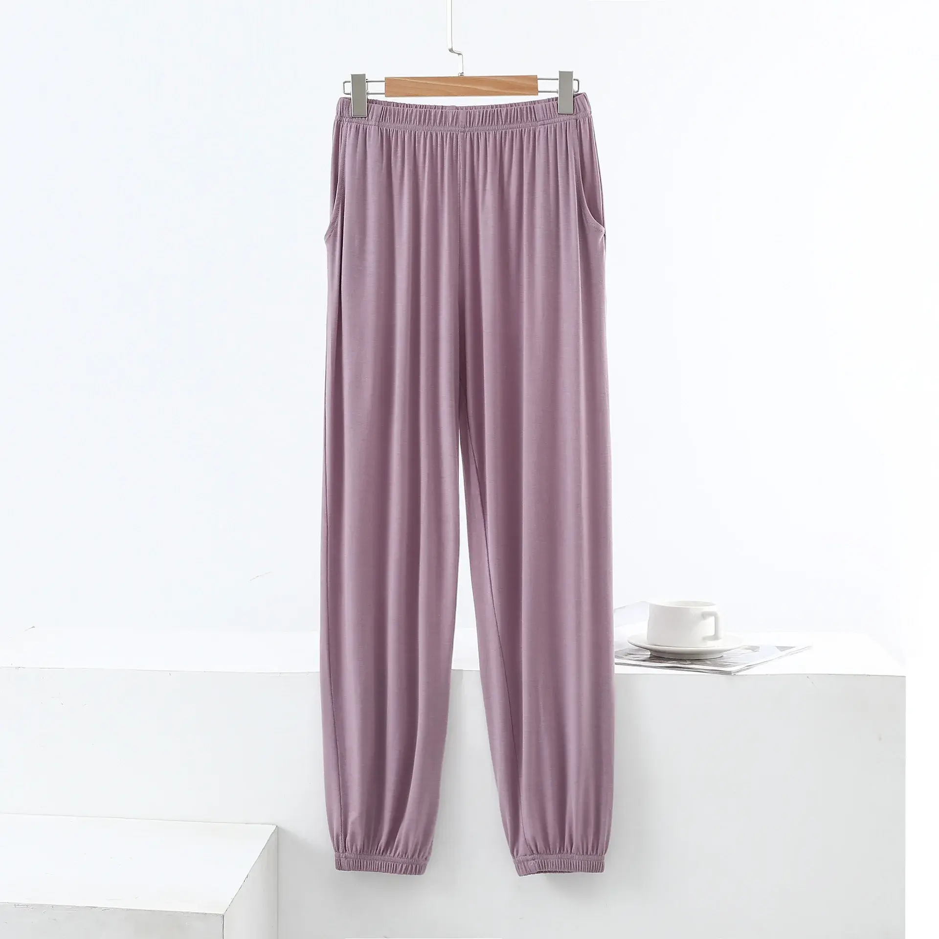 Loose Modal Sleep Pants Women Summer Large Size Casual Long Pants Home Clothes Thin Anti-Mosquito Air Conditioning Pants