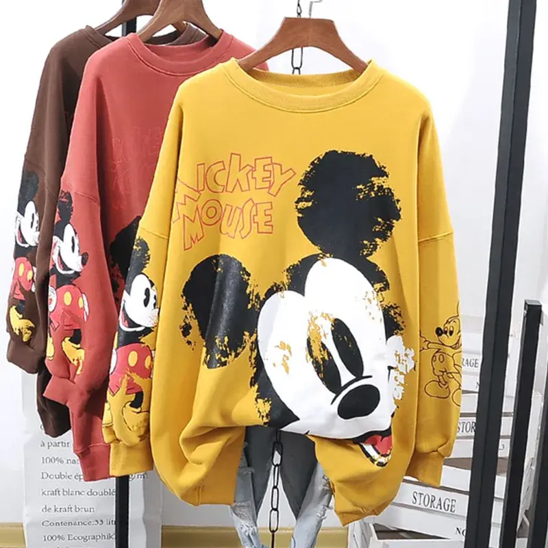Women's Oversized Thickened Fleece Hoodie Sweatshirt round Neck Pullover Casual Comfortable Loose Fit Autumn Winter Style