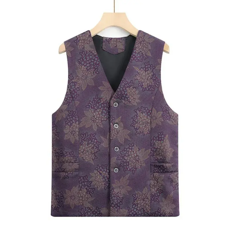 Autumn Collection Slim Fit Women's Vest Middle-Aged And Elderly People's Fashionable Shoulder Base Layer Sweater Vest