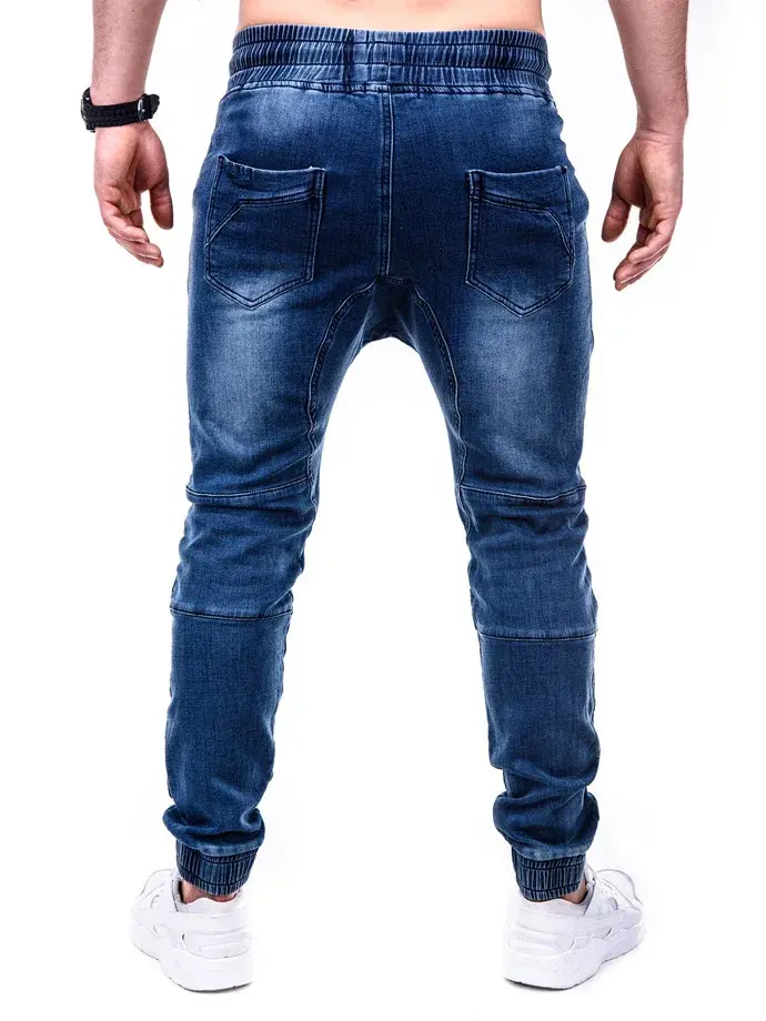 2019 Denim Washing Fabric Men's Casual Sweatpants Bundle Feet Jeans Trendy European And American Style For Leisure And Sports